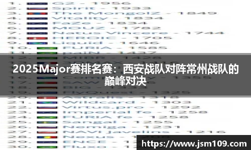 2025Major赛排名赛：西安战队对阵常州战队的巅峰对决